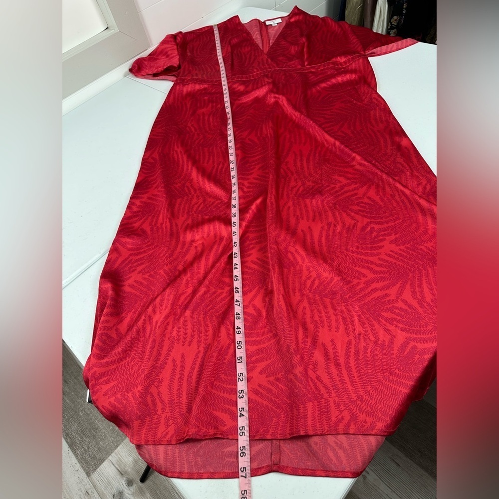Fe Noel X Target Palm Leaf Contrast Print Flutter Sleeve Maxi Dress Plus Size 22 - Picture 8 of 12